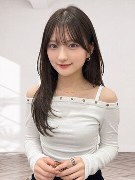アンド ティグル クマモト(&.TIGRE KUMAMOTO) 韓国風シースルーバング×艶ロング
