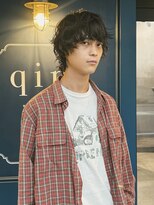 クイン(qin)&nbsp;メンズウルフスパイラルニュアンスパーマ