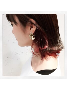 コピーヌ 高田馬場店(Copine) インナーカラー×セミグリッターボブ