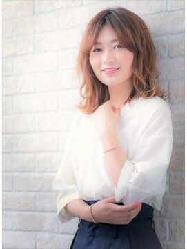 ソア 武蔵小杉(SOAR) 大人かわいい無造作カールとデザインカラー小顔ボブディ