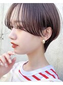20代30代40代大人丸みショートヘア×ベージュカラーa