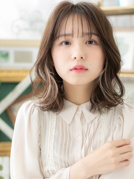 カバーヘア ブリス 戸田公園西口店(COVER HAIR bliss) 韓国風イヤリングカラー小顔外ハネTb3戸田公園20代30代40代