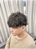 メンズパーマツーブロックマッシュツイストスパイラル