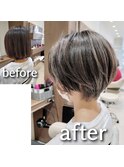 ハンサムショート×ハイライト
