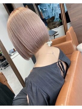 エヌプラス(N+) 切りっぱなしボブ/エアリーロング/美髪/ピンクブラウン