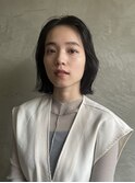 艶っぽい外ハネボブ×顔まわりに添うサイドバング