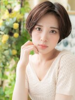 カバーヘア ブリス 大宮西口(COVER HAIR bliss)&nbsp;かきあげバングヘルシースタイル丸みショートc5大宮20代30代40代