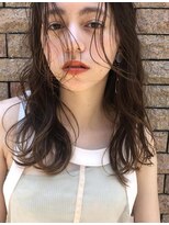 ホヌア(hoNua.) 【hoNua.】うざバング大人レイヤー ミディアム パーマ 20代30代