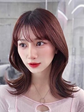 フィヴェント(Fivent) 秋色ピンクヘアーでイメチェン♪こなれミディ