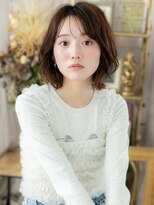 カバーヘア イヴ 戸頭店(COVER HAIR EVE)&nbsp;小顔ボブパーマ外ハネカールミディアムウルフa戸頭20代30代40代