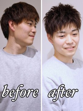 ポルテオムプレス(PORTE HOMME PRES) ビフォーアフター束感爽やかソフトショート