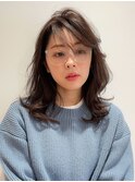 似合わせカットメルティカラーフェミニンウェーブミディアムボブ