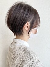 《*カットのみでも柔らかい質感を*》暗髪でも繊細なカット技術で、まるで透き通るような髪質に＊[盛岡]