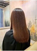 ナチュラルブラウンで優しい雰囲気に☆髪質改善カラー