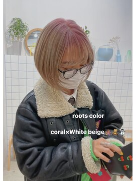 ウィットサークル(wit circle) じゅわっとペールピンクからのホワイトベージュのルーツデザイン