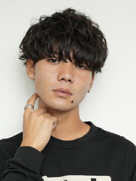 ログ(LOG) シャドウパーマ メンズマッシュ 無造作