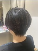 クールショートマッシュハイライトカラーダブルカラー髪質改善