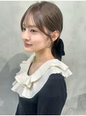 顔まわりカット　前髪カット　レイヤーカット　ロングレイヤー