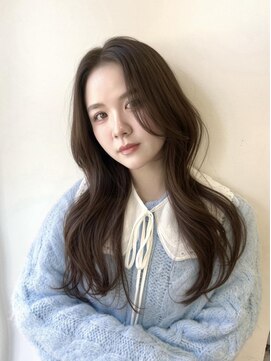 ネオリーブウリ 二子玉川店(Neolive uri) ミディアムヘア暗めカラーデザインカラーフェイスフレーミング