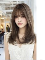 ダル 渋谷/表参道(DAL.)&nbsp;大人透明感グレージュロングレイヤーシースルーバング