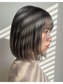 髪質改善カラー　アッシュグレージュ