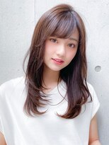 アグノス 青山(Agnos) 大人可愛い毛先パーマ♪厚めバングローライトデザインカラー☆