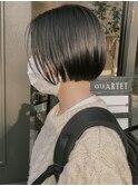 センターパート ミニボブ
