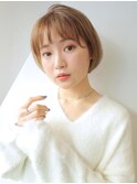 ナチュラルショートボブ_エアリーミディショートパーマ_8279