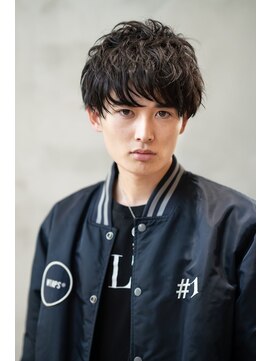 オースティン 流山おおたかの森(AUSTIN) ツイストパーマ七三オールバックマッシュウルフスリークショート