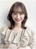 くびれる韓国風ミディアム/インナーカラー/ヘアセット/縮毛矯正