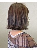 20代30代大人可愛い小顔ボブ前下がりショートハイライト