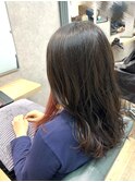 デザインカラー/レイヤーカット/ウェットヘア/オリーブベージュ