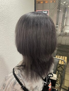 アジールヘア 所沢プロペ通り店(agir hair) シアーカラー姫カットセミディシルバーグレーカラーウルフ所沢