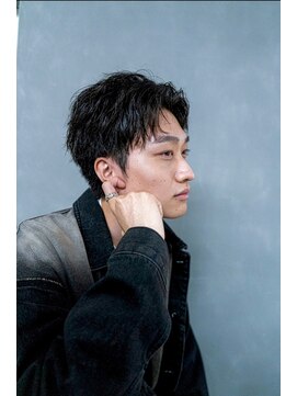 オーバルバイアピッシュ(OVARL by apish) 縦落ちツイストパーマ波巻きスパイラルメンズマッシュ