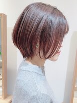 Say.くびれショートレイヤーシルキーベージュ丸みショートボブ