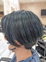 ヘアーデザインムーヴ(Hair design MOVE)&nbsp;地毛ハイライト　ブリーチ無し白髪ぼかし