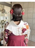 【hinari】袴ヘアスタイル/卒業式ヘア/ボブヘアアレンジ