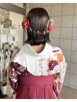 ムーン バイ ケンジ(moon by KENJE)&nbsp;【hinari】袴ヘアスタイル/卒業式ヘア/ボブヘアアレンジ