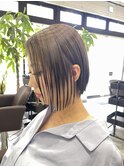 アイスグレージュ前下がりショート☆