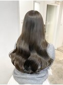 ミディアムヘア暗めカラーグランマッシュデザインカラー