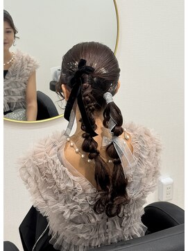 大人ツインヘアアレンジ