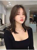 韓国/髪質改善/レイヤーカット/小顔/透明感/ダークブラウン