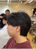 MEN’S HAIR/波巻きツイストスパイラル/リバースセンターパート