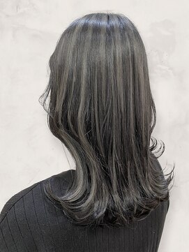 エルプラスヘアー(L+hair) 艶感髪質改善カラー大人可愛い白髪染めハイライト外ハネロング