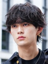 フィフスパーク(fifth PARK)&nbsp;渋谷シャドウパーマッシュ波巻きスパイラルパーマセンターパート