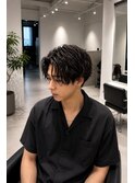 おしゃれ坊主メンズウルフベリーショートニュアンスパーマ