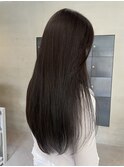夏カラーグレージュ髪質改善レイヤーブリーチなしカラー/今枝