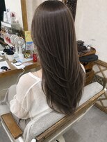 ヘアリゾート粋 ウナム 新宿東口店(enam)&nbsp;ブリーチなし透明感カラー/ロングレイヤー/ミントベージュ