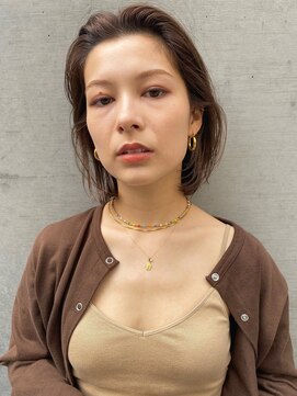 ラボヌールヘアー 宇都宮店(La Bonheur hair) マロンブラウンで大人ボブ/ぷつっとボブ