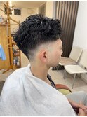 スキンフェード×パーマ